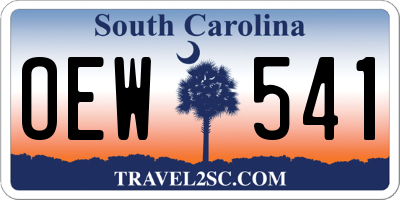 SC license plate OEW541