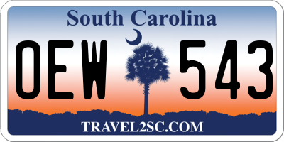 SC license plate OEW543