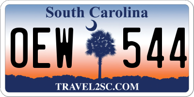SC license plate OEW544