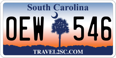 SC license plate OEW546