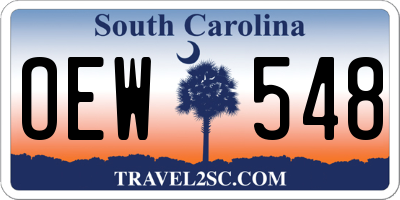 SC license plate OEW548