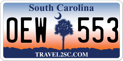 SC license plate OEW553