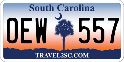 SC license plate OEW557