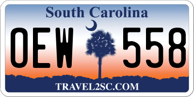 SC license plate OEW558