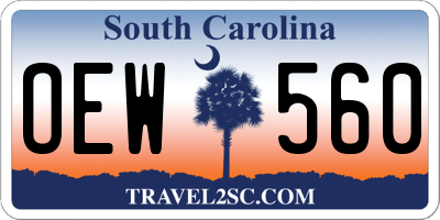 SC license plate OEW560