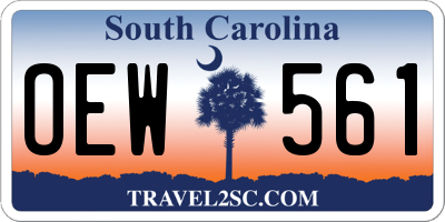 SC license plate OEW561