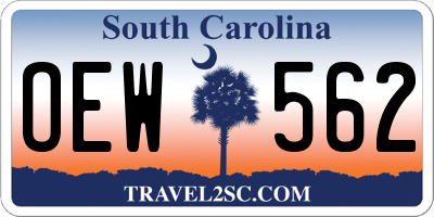 SC license plate OEW562