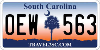 SC license plate OEW563