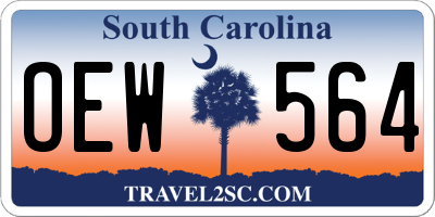 SC license plate OEW564