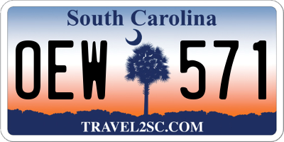 SC license plate OEW571