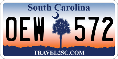 SC license plate OEW572