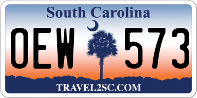 SC license plate OEW573