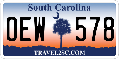 SC license plate OEW578