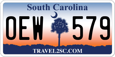 SC license plate OEW579