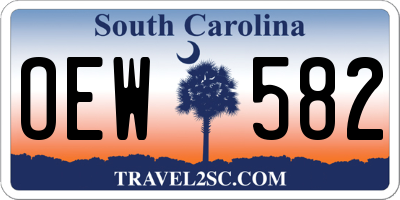 SC license plate OEW582