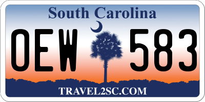 SC license plate OEW583