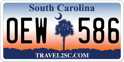 SC license plate OEW586