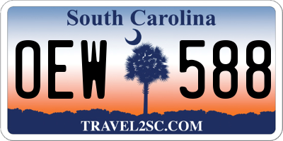SC license plate OEW588