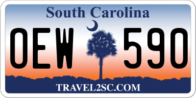 SC license plate OEW590