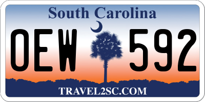 SC license plate OEW592