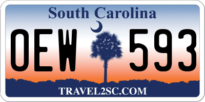 SC license plate OEW593