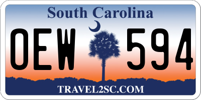 SC license plate OEW594
