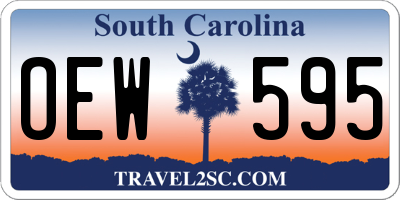 SC license plate OEW595