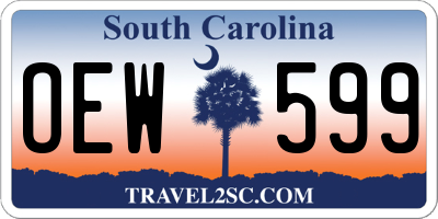 SC license plate OEW599