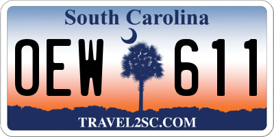 SC license plate OEW611