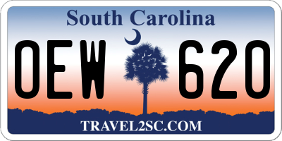 SC license plate OEW620
