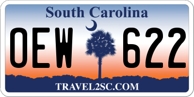 SC license plate OEW622