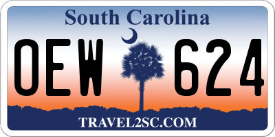 SC license plate OEW624
