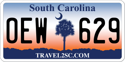 SC license plate OEW629