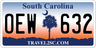 SC license plate OEW632