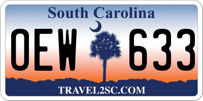 SC license plate OEW633