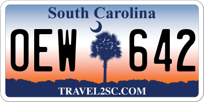 SC license plate OEW642