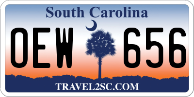 SC license plate OEW656