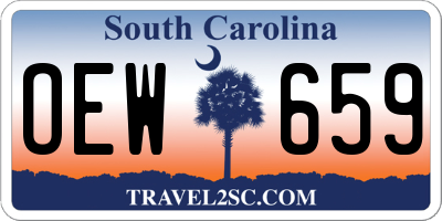 SC license plate OEW659