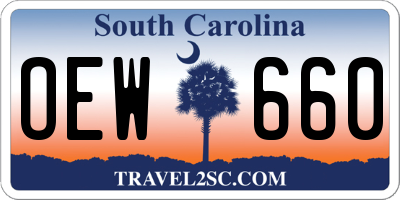 SC license plate OEW660