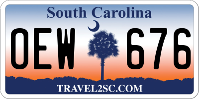 SC license plate OEW676