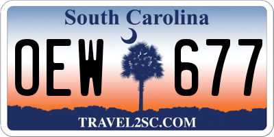 SC license plate OEW677