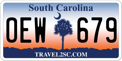 SC license plate OEW679