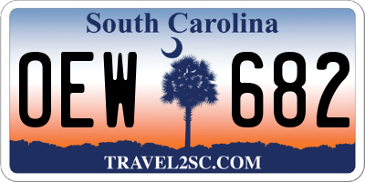 SC license plate OEW682