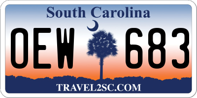 SC license plate OEW683