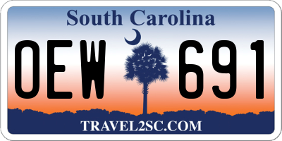 SC license plate OEW691