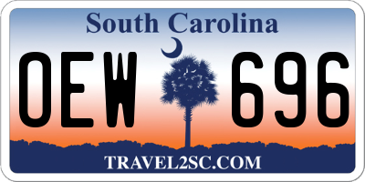 SC license plate OEW696