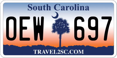 SC license plate OEW697