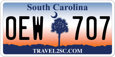 SC license plate OEW707