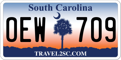 SC license plate OEW709