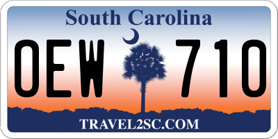 SC license plate OEW710